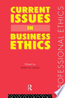 Current Issues in Business Ethics Book