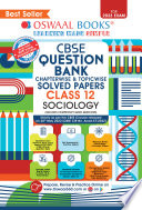 Oswaal CBSE Chapterwise   Topicwise Question Bank Class 12 Sociology Book  For 2023 Exam  Book