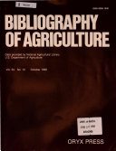 Bibliography of Agriculture with Subject Index Book