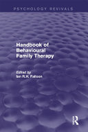 Handbook of Behavioural Family Therapy
