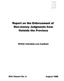Report on the Enforcement of Non money Judgments from Outside the Province