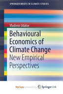 Behavioural Economics of Climate Change Book