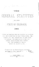 The General Statutes of the State of Colorado, 1883