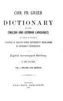 Deutsch-Englisches und Englisch-Deutsches Wörterbuch