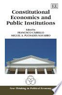 Constitutional Economics and Public Institutions Book
