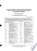 List of Classes of United States Government Publications Available for Selection by Depository Libraries Book