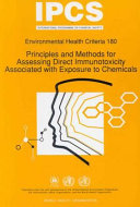 Principles And Methods For Assessing Direct Immunotoxicity Associated With Exposure To Chemicals