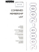 Combined Membership List of the American Mathematical Society and the Mathematical Association of America