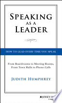 Speaking As a Leader Book