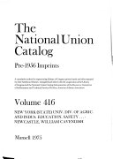 The National Union Catalog Pre 1956 Imprints