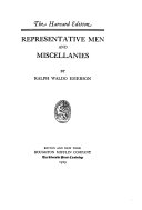 Complete Works  Representative men  Miscellanies
