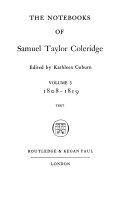 The Notebooks of Samuel Taylor Coleridge  1808 1819