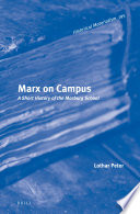 Marx on Campus  A Short History of the Marburg School