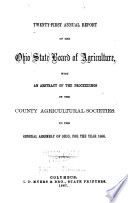 Annual Report of the Ohio State Board of Agriculture Book