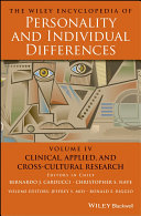 The Wiley Encyclopedia of Personality and Individual Differences, Clinical, Applied, and Cross-Cultural Research