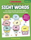 Read  Sort and Write  Sight Words