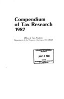 Compendium of Tax Research, 1987