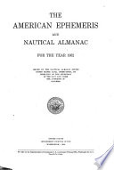 The American Ephemeris and Nautical Almanac
