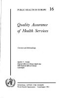 Quality Assurance of Health Services Book