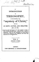 An Introduction to Theosophy, or the science of the 