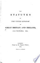 The Statutes of the United Kingdom of Great Britain and Ireland  Passed in the      1807 69  