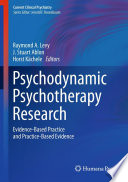 Psychodynamic Psychotherapy Research Book