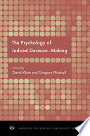 The Psychology of Judicial Decision Making Book