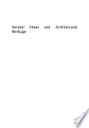 Natural Stone and Architectural Heritage Book PDF