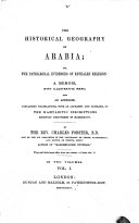 The historical geography of Arabia