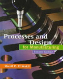 Processes and Design for Manufacturing Book
