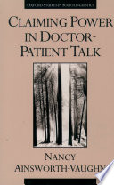 Claiming Power in Doctor Patient Talk Book