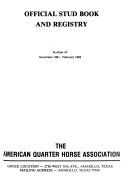 Official Stud Book and Registry of the American Quarter Horse Association