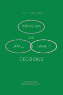 Pdf Individual and Small Group Decisions Telecharger