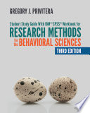Student Study Guide With IBM   SPSS   Workbook for Research Methods for the Behavioral Sciences
