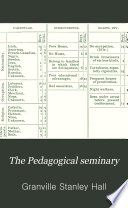 The Pedagogical Seminary