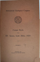 Compte Rendu of the XV. Session, South Africa, 1929