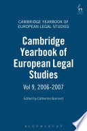 Cambridge Yearbook of European Legal Studies  Vol 9  2006 2007