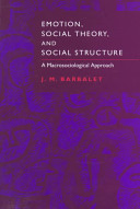 Emotion  Social Theory  and Social Structure Book
