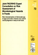 Joint FAO/WHO Expert Consultation on Risk Assessment of Microbiological Hazards in Foods