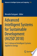 Advanced Intelligent Systems for Sustainable Development  AI2SD   2018 