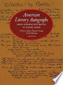 American Literary Autographs  from Washington Irving to Henry James