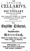The English Cellarius, Or a Dictionary English and German