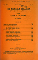 The Monthly Bulletin of the State Plant Board of Florida