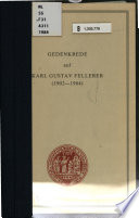 Akademische Gedenkfeier des Musikwissenschaftlichen Instituts der Universität zu Köln für Prof. Dr. phil. Dr. H.C. Karl Gustav Fellerer (1902-1984)