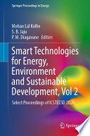 Smart Technologies for Energy  Environment and Sustainable Development  Vol 2 Book