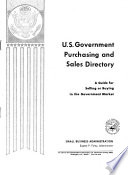U S  Government Purchasing  Specifications  and Sales Directory