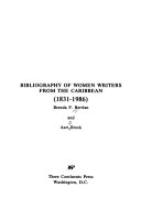 Bibliography of Women Writers from the Caribbean