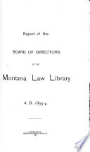 Biennial Report of the Chairman of the Board of Trustees and of the Librarian of the State Law Library