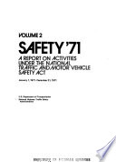 Safety A Report On Activities Under The National Traffic And Motor Vehicle Safety Act