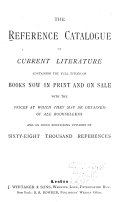 The Reference Catalogue of Current Literature